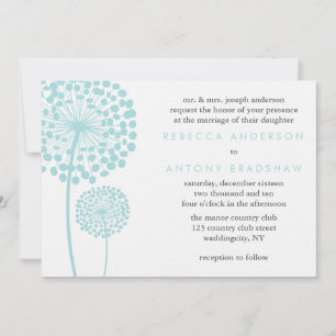 Invitation Dandelion souhaite la bienvenue au Mariage