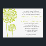 Invitation Dandelion souhaite Mariage<br><div class="desc">Les invitations de mariage modernes présentent une illustration vectorielle douce de deux pissenlits. Le design parfait pour votre mariage de printemps,  d'été ou de plein air,  douche nuptiale,  fête d'anniversaire,  etc. Art de Cocoa Studio</div>