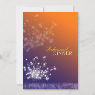 Invitation Dandelions poétiques Dîner de répétition Mariage