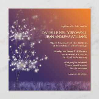 Invitation Dandelions Twilight Mariage Floral
