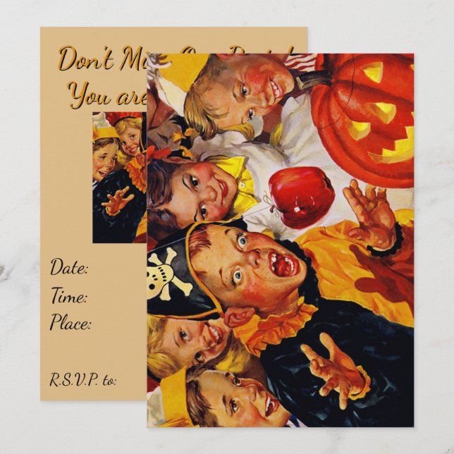 Invitation Dangers de Bobbing de pomme - Drôle décoration Hal (Devant / Derrière)