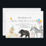Invitation d'animaux de fête simple moderne<br><div class="desc">Organisez une fête d'anniversaire en plein air avec notre invitation à thème Party Animal. Ce thème amusant est parfait pour toute célébration. Le thème de la fête des animaux est inspiré des animaux de ferme et des animaux sauvages et présente un mélange amusant des deux qui seront certainement un succès...</div>