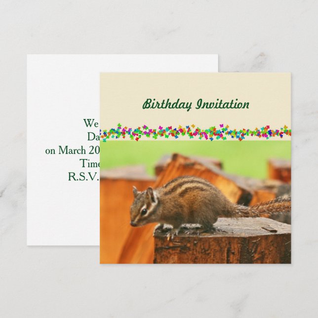 Invitation d'anniversaire (Devant / Derrière)