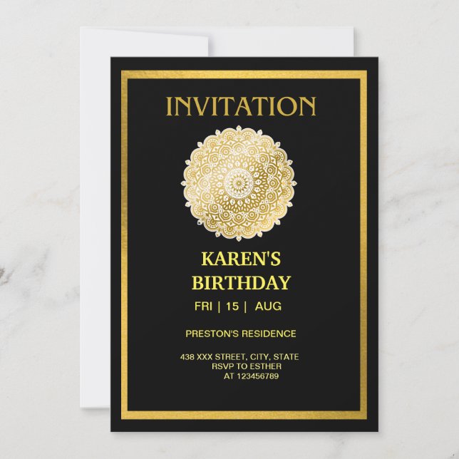 Invitation d'anniversaire (Devant)