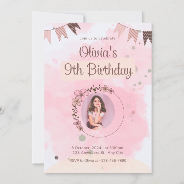 Invitation d'anniversaire  (Devant)