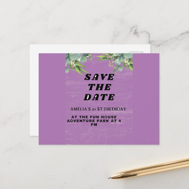 Invitation d'anniversaire (Devant/Arrière en situation)