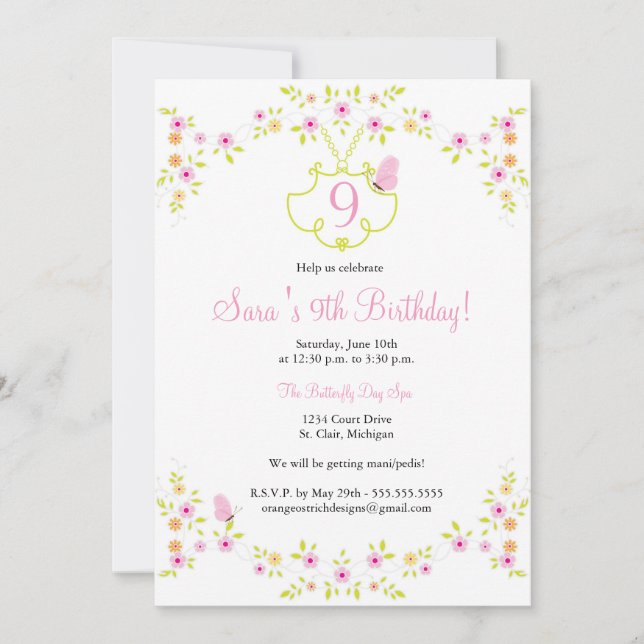 Invitation d'anniversaire (Devant)