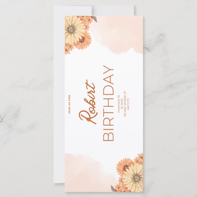 Invitation d'anniversaire (Devant)