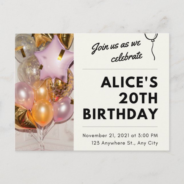 Invitation d'anniversaire 🥳🎉🎂 (Devant)