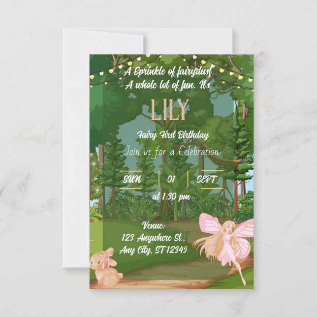 invitation d'anniversaire (Devant)