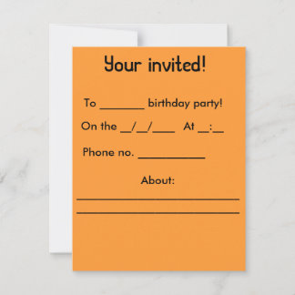 invitation d'anniversaire