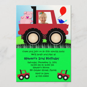 Invitation d'anniversaire 020 : camionneur