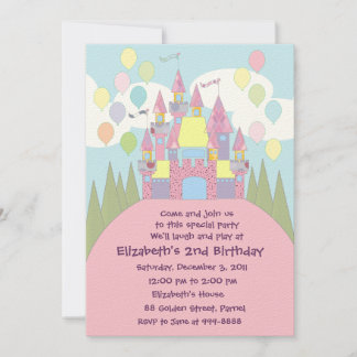 Invitation d'anniversaire 022 : Château