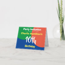 Invitation d'anniversaire 10 ans