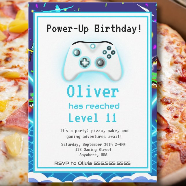 Invitation d'anniversaire 11 ans Epic Gamer Happy  (Créateur téléchargé)