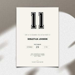 Invitation d'anniversaire 11 ans - Style Sport Min