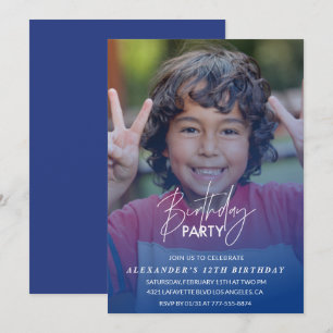 Invitation d'anniversaire 12 ans Fête d'anniversai