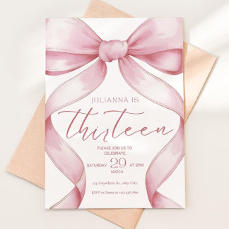 Invitation d'anniversaire 13 ans fille Invitation