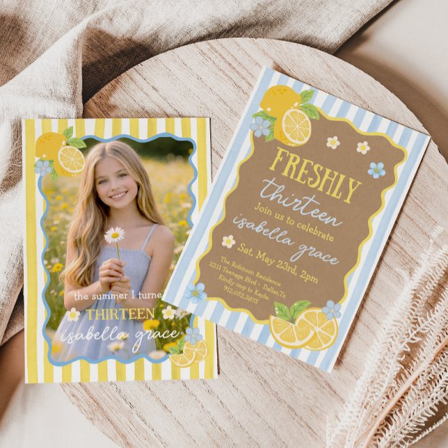 Invitation d'anniversaire 13 ans Fraîchement Treiz (Créateur téléchargé)