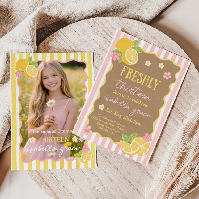Invitation d'anniversaire 13 ans tout frais (Créateur téléchargé)