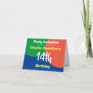 Invitation d'anniversaire 14 ans