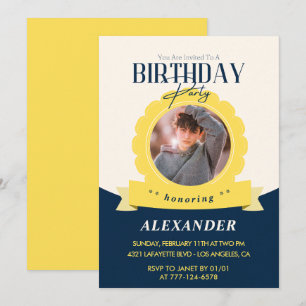 Invitation d'anniversaire 14 ans moderne pour enfa