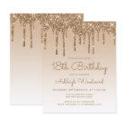Invitation d'anniversaire 18 ans Budget Glitter Dr
