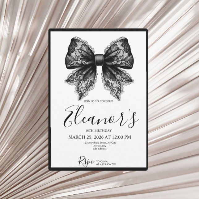 Invitation d'anniversaire 18 ans personnalisée ave (Créateur téléchargé)