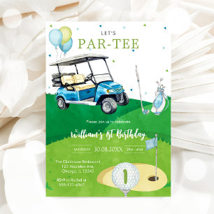Invitation d'anniversaire 1 an Par-tee Golf Boy