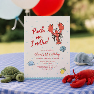 Invitation d'anniversaire 1 an 'Pincez-moi, j'ai u