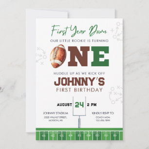 Invitation d'anniversaire 1ère année de football