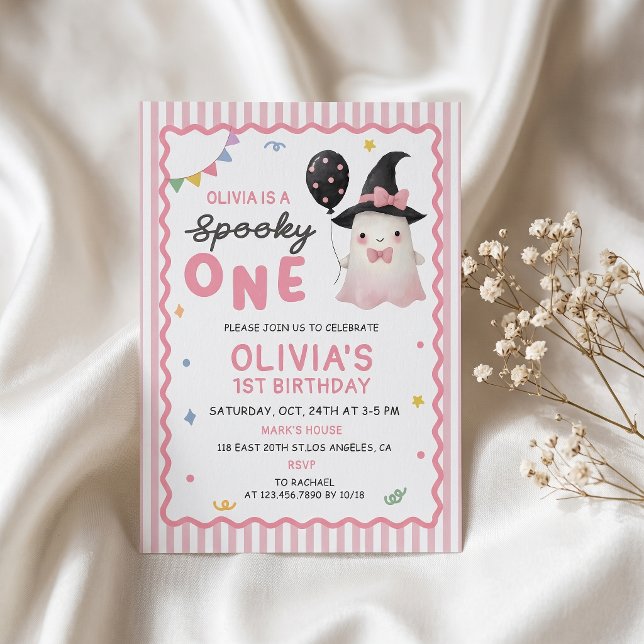 Invitation d'anniversaire 1ère année Fun Girl Cute (Créateur téléchargé)