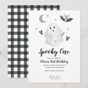 Invitation d'anniversaire 1ère année Halloween Fan