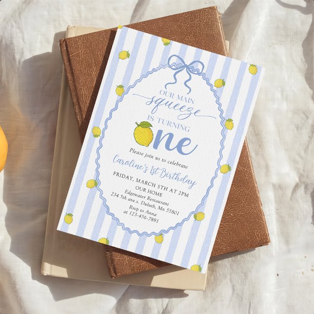 Invitation d'anniversaire 1ère année Lemon Our Mai (Créateur téléchargé)