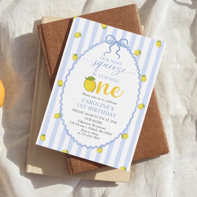 Invitation d'anniversaire 1ère année Lemon Our Mai (Créateur téléchargé)