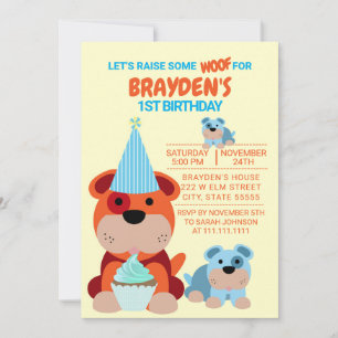 Invitation d'anniversaire 1ère année pour enfants