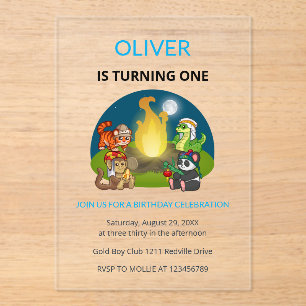 Invitation d'anniversaire 1ère année pour enfants