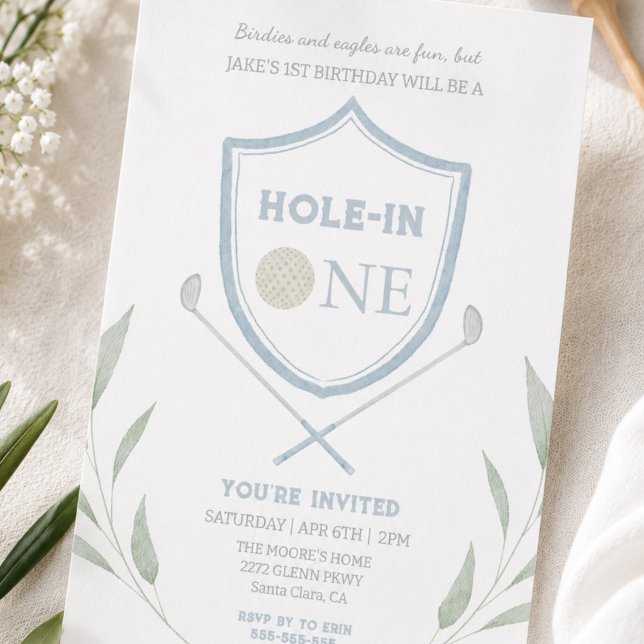 Invitation d'anniversaire 1ère pour Blue Hole in O (Créateur téléchargé)