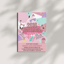 Invitation d'anniversaire 2016 Nostalgia Glow-Up