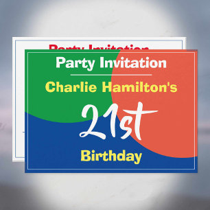 Invitation d'anniversaire 21 ans
