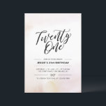 Invitation d'anniversaire 21 ans Twenty One Minima<br><div class="desc">Célébrez votre jour spécial avec cette simple invitation d'anniversaire 30 ans minimaliste. Ce design présente un lettrage stylé "Twenty One" avec un fond à texture de pinceau à l'aquarelle neutre et doux. Plus d'invitations d'anniversaire adultes et de fournitures de fête sont disponibles dans ma boutique BaraBomDesign.</div>