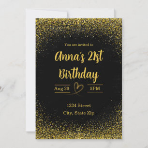 Invitation d'anniversaire 21 ans – Vingt et un en