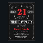 Invitation d'anniversaire 21e tableau rouge et noi<br><div class="desc">Invitation 21e anniversaire Typographie rouge et noire. Tableau de bord. Arrière - plan noir et blanc. Anniversaire adulte. Hommes ou femmes, anniversaire. Enfants Garçon ou fille Ado Anniversaire adolescente Invitation . 13e 15e 16e 18e 20e 21e 30e 40e 50e 60e 70e 80e 90e 100e. N'Importe Quel Âge. Pour plus de...</div>