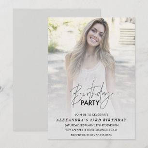 Invitation d'anniversaire 23 ans Fête d'anniversai