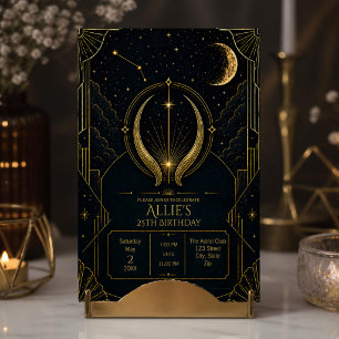 Invitation d'anniversaire 25 ans Taureau Céleste Z