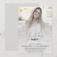 Invitation d'anniversaire 27 ans Fête d'anniversai