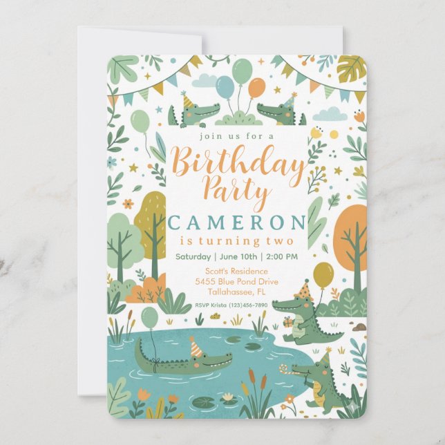 Invitation d'anniversaire - 2 ans - À plus tard Al (Devant)