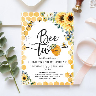 Invitation d'anniversaire 2 ans de Bee Two Honey B