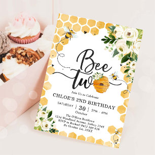 Invitation d'anniversaire 2 ans de Bee Two Honey B