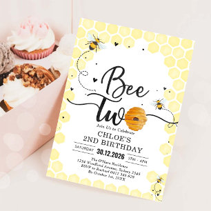 Invitation d'anniversaire 2 ans de Bee Two Honey B